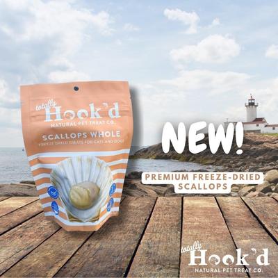 Show full view: Totally Hook'd Scallop Dehydrated Dog & Cat Treats, 1-oz bag slide 6 of 6