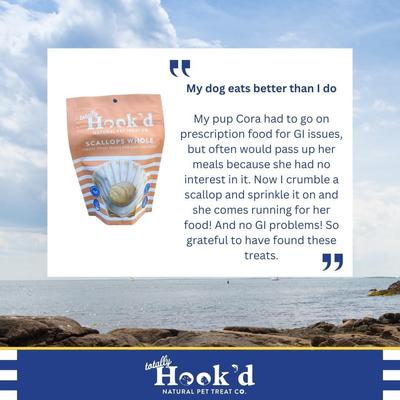 Show full view: Totally Hook'd Scallop Dehydrated Dog & Cat Treats, 1-oz bag slide 5 of 6