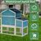 Show in main carousel: Yafylly Wooden All-Weather Asphalt Roof Chicken Coop with Nesting Box & Sliding Tray, Blue, Large slide 7 of 7