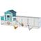Show in main carousel: Yafylly Wooden All-Weather Asphalt Roof Chicken Coop with Nesting Box & Sliding Tray, Blue, Large slide 2 of 7