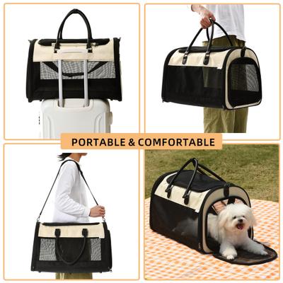 Show full view: Pet Marvel Soft-Sided Sling Dog & Cat Travel Carrier Bag, Large, Beige slide 5 of 7
