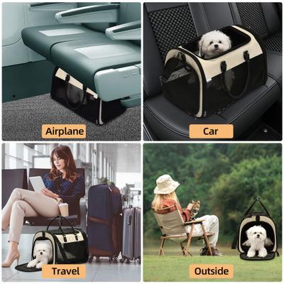 Show full view: Pet Marvel Soft-Sided Sling Dog & Cat Travel Carrier Bag, Large, Beige slide 6 of 7