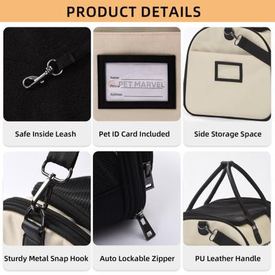 Show full view: Pet Marvel Soft-Sided Sling Dog & Cat Travel Carrier Bag, Large, Beige slide 3 of 7