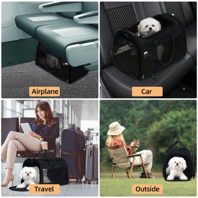 Show full view: Pet Marvel Soft-Sided Airline Approved Sling Dog & Cat Travel Carrier Bag, Medium, Black slide 6 of 7