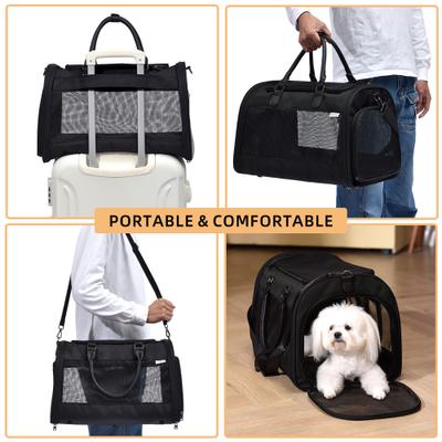 Show full view: Pet Marvel Soft-Sided Airline Approved Sling Dog & Cat Travel Carrier Bag, Medium, Black slide 5 of 7