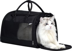 Pet Marvel Soft-Sided Airline Approved Sling Dog & Cat Travel Carrier Bag, Medium, Black