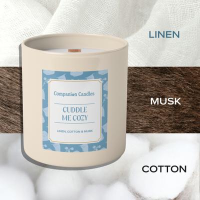Show full view: Companion Candles Cuddle Me Cozy Linen, Cotton & Musk Scented Pet-Friendly Candle, Cream, 11.8-oz jar slide 2 of 6