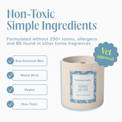 Show full view: Companion Candles Cuddle Me Cozy Linen, Cotton & Musk Scented Pet-Friendly Candle, Cream, 11.8-oz jar slide 4 of 6