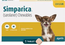 Chewable Tablet for Dogs 2.8-5.5 lbs (Yellow Box), 1 Chewable Tablet (1-mos. supply)