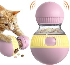 KADTC Cat Treat Dispensing Ball Enrichment Toy, Pink, Small