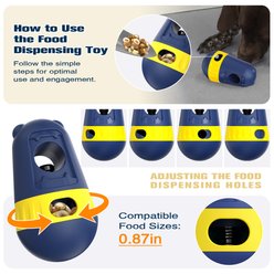KADTC 2 in 1 Tough Bully Stick Holder & Treat Dispensing Dog Chew Toy, Blue, Large slide 2 of 6