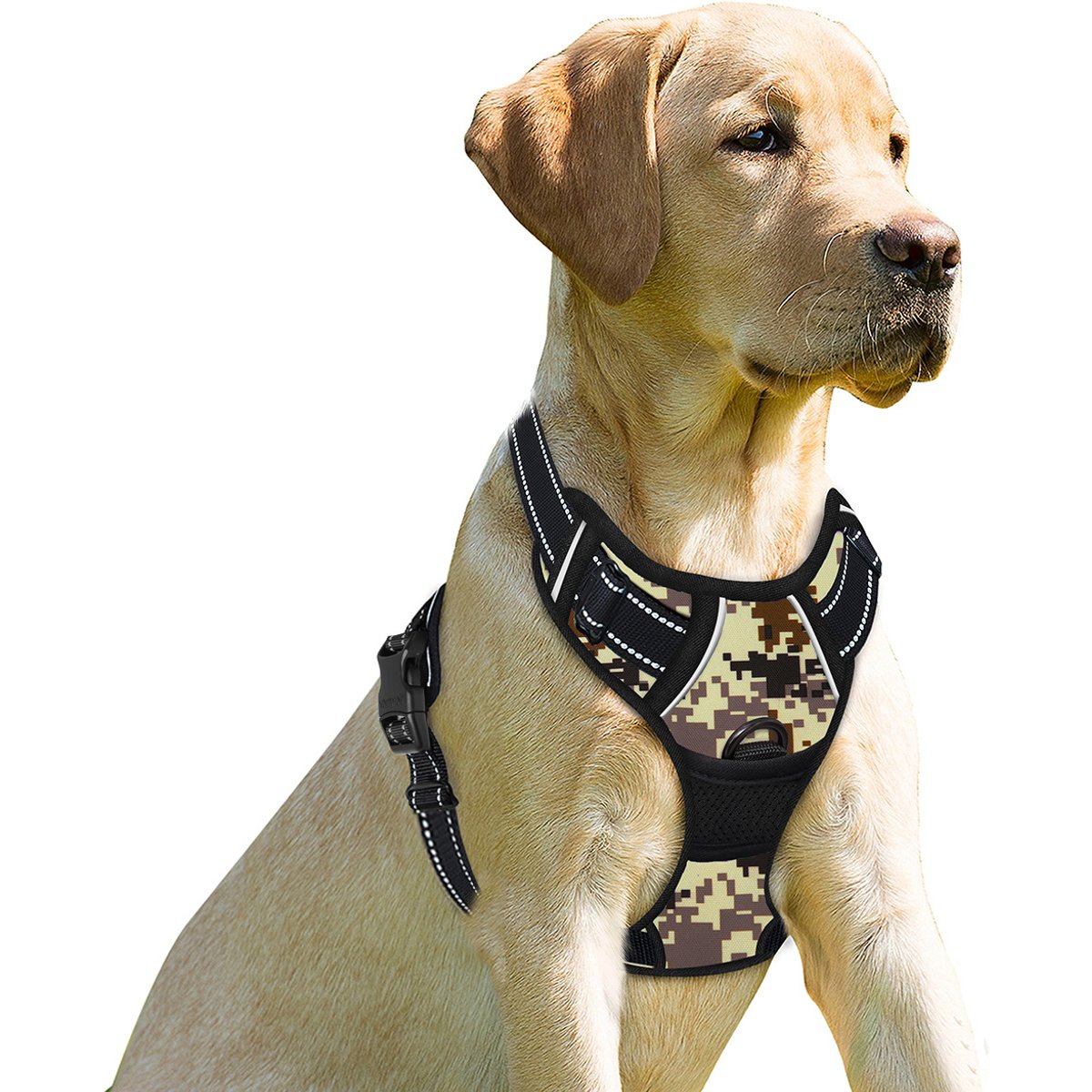 BARKBAY Front Clip Reflective No Pull Dog Harness, Desert Camo, Small: 19.5 to 26-in chest