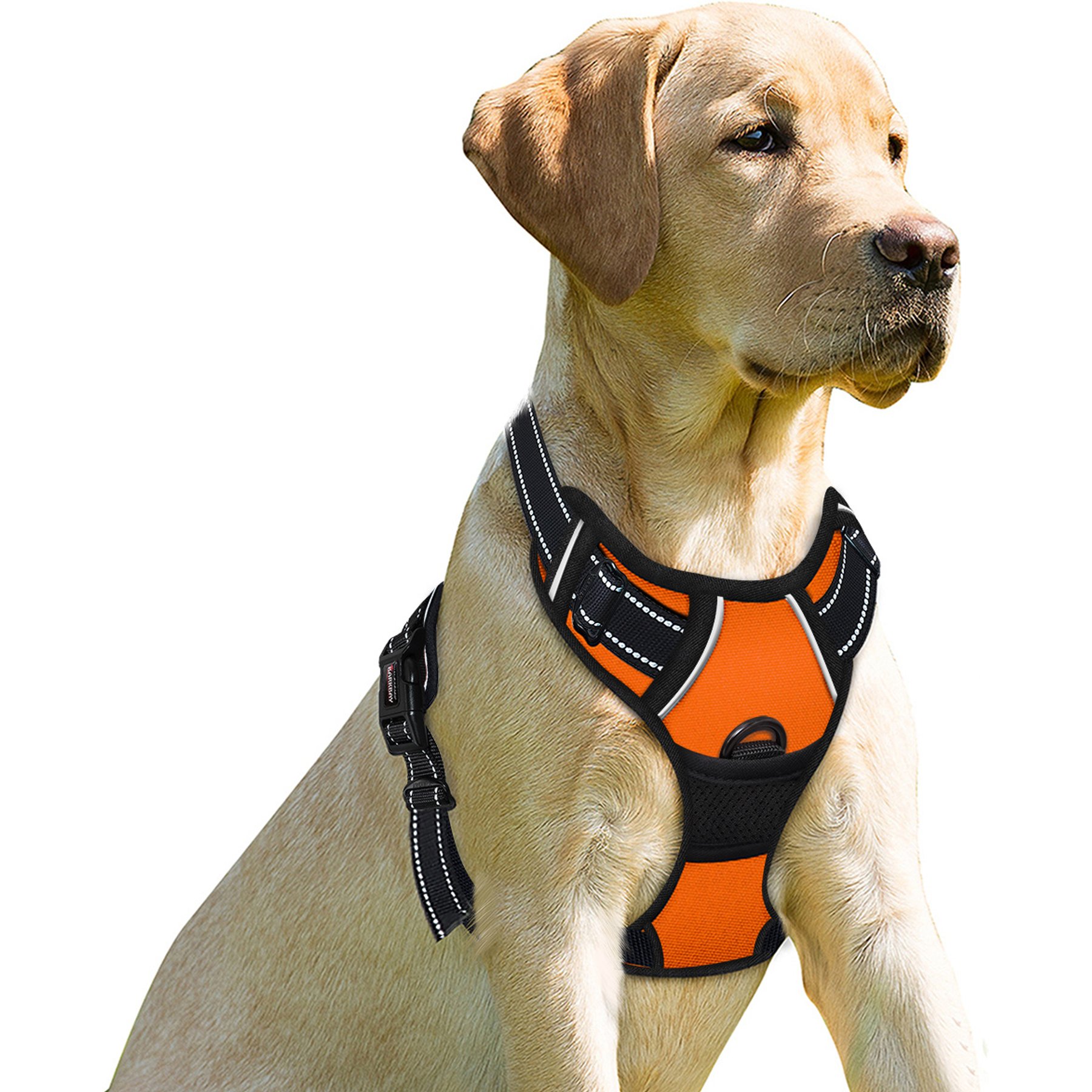BARKBAY Front Clip Reflective No Pull Dog Harness, Orange, X-Large: 30 to 38-in chest