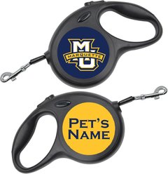 ShopInstaPets Marquette Golden Eagles Retractable Dog Walking Leash, Black, 16-ft long, 1/2-in wide