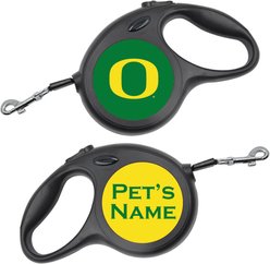 ShopInstaPets Oregon Ducks Retractable Dog Walking Leash, Black, 16-ft long, 1/2-in wide slide 1 of 2