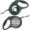 Show in main carousel: ShopInstaPets Michigan State Spartans Retractable Dog Walking Leash, Black, 16-ft long, 1/2-in wide slide 1 of 2