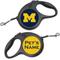 Show in main carousel: ShopInstaPets Michigan Wolverines Retractable Dog Walking Leash, Black, 16-ft long, 1/2-in wide slide 1 of 3