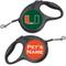 Show in main carousel: ShopInstaPets Miami Hurricanes Retractable Dog Walking Leash, Black, 16-ft long, 1/2-in wide slide 1 of 3