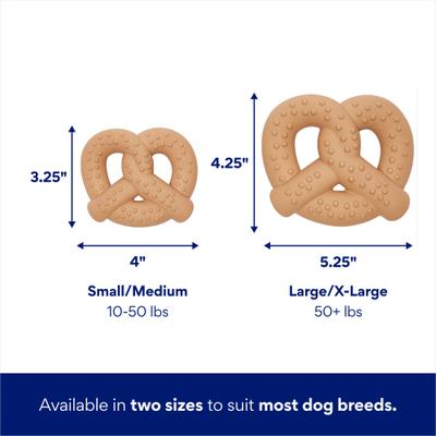 Show full view: Frisco Peanut Butter Flavored Pretzel Rubber Chew Dog Toy for Heavy Chewers, Small/Medium slide 3 of 10