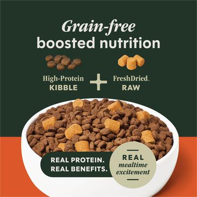 Show full view: Instinct RawBoost Adult High Protein Grain-Free Gut Health Recipe Dry Dog Food, 3.5-lb bag slide 5 of 12