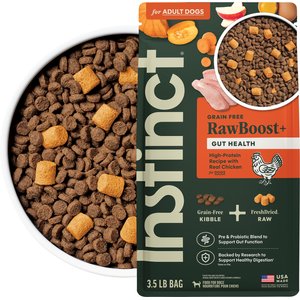Instinct RawBoost Adult High Protein Grain-Free Gut Health Recipe Dry Dog Food, 3.5-lb bag