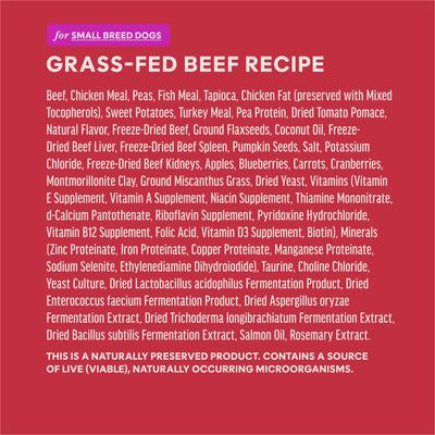 Show full view: Instinct RawBoost Small Breed Adult High Protein Grain-Free Real Beef Recipe Dry Dog Food, 3.5-lb bag slide 8 of 12