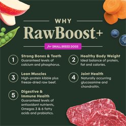 Instinct RawBoost Small Breed Adult High Protein Grain-Free Real Beef Recipe Dry Dog Food, 10-lb bag slide 2 of 8