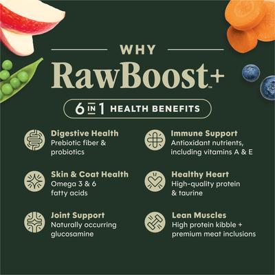 Show full view: Instinct RawBoost Adult High Protein Grain-Free Real Salmon Recipe Dry Dog Food, 3.5-lb bag slide 4 of 12