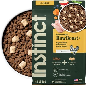 Instinct RawBoost Adult High Protein Grain-Free Real Chicken Recipe Dry Dog Food, 10-lb bag