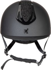 Shires Equestrian Products Karben Alessa Standard Peak Horse Riding Helmet, Black, Small