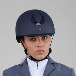 Shires Equestrian Products Karben Silvia Standard Peak Horse Riding Helmet, Navy, X-Large slide 2 of 9