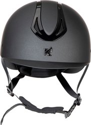 Shires Equestrian Products Karben Silvia Standard Peak Horse Riding Helmet, Black, Medium