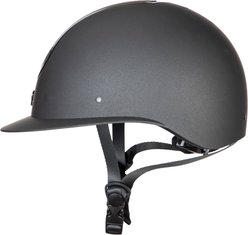 Shires Equestrian Products Karben Silvia Wide Peak Horse Riding Helmet, Black, Large slide 2 of 9