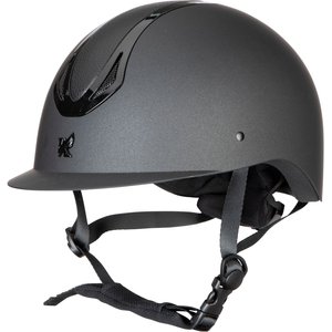 Shires Equestrian Products Karben Marzia Standard Peak Horse Riding Helmet, Black, Medium