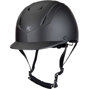 Shires Equestrian Products Karben Matteo Horse Riding Helmet, Black, Medium/Large