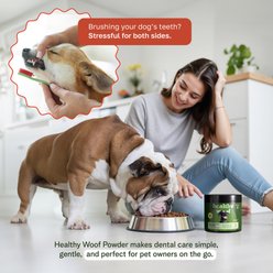 Healthy Woof Oral Care Bone Broth Dental Powder Supplement for Dogs, 8.5-oz jar slide 2 of 5