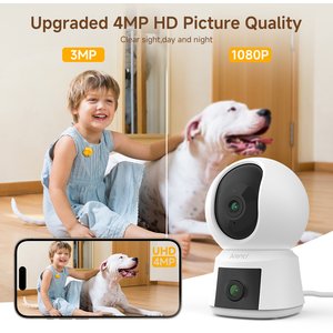 Arenti P3TT 3MP UHD Dual-Lens Indoor Pan-Tilt Dog Camera