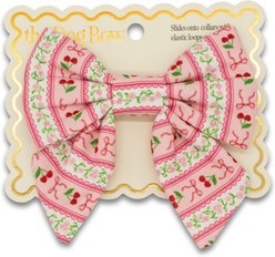 Simply Southern Cherry Stripes Dog Bow Tie
