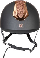 Shires Equestrian Products Karben Alessa Standard Peak Horse Riding Helmet, Black/Rose, Medium slide 1 of 9