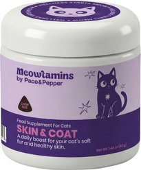 PACO & PEPPER Meowtamins Skin & Coat Chew Supplement for Cats, 60 count