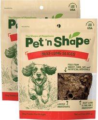 Pet 'n Shape Beef Lung Slices Natural Dog Chew, 18-oz bundle