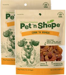 Pet 'n Shape Chik 'n Rings Grain-Free Chicken Jerky Dog Treats, 24-oz bundle