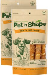 Pet 'n Shape All-Natural Chicken Hide Twists Dog Treats, 30.6-oz bundle