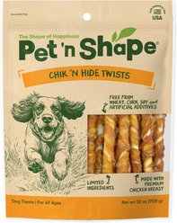 Pet 'n Shape All-Natural Chicken Hide Twists Dog Treats, 32-oz bag