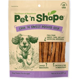 Pet 'n Shape Chik 'n Sweet Potato Stix Grain-Free Dehydrated Soft & Chewy Dog Treats, 14-oz bag