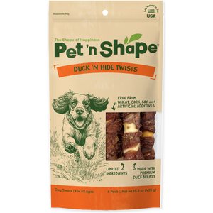 Pet 'n Shape All-Natural Duck Hide Twists Dog Treats, 15.3-oz bag