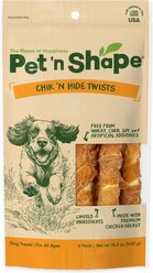 Pet 'n Shape All-Natural Chicken Hide Twists Dog Treats, 15.3-oz bag