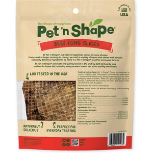 Pet 'n Shape Beef Lung Slices Natural Dog Chew, 9-oz bag, 1 pack