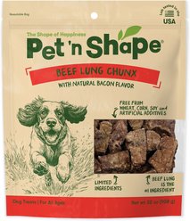 Pet 'n Shape Beef Lung Chunx Bacon Flavor Natural Dog Chew, 2-lb bag