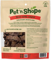 Pet 'n Shape Beef Lung Chunx Bacon Flavor Natural Dog Chew, 1-lb bag slide 2 of 7